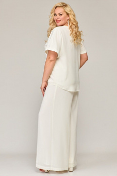 Романтичный летний комплект из шифона: блузка и брюки с вышивкой Angelina & Сo 844 - фото 2