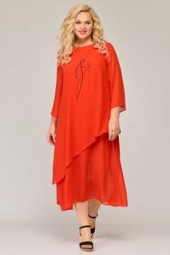 Яркое летнее платье из шифона с асимметричным низом Angelina & Сo 845 - фото 5