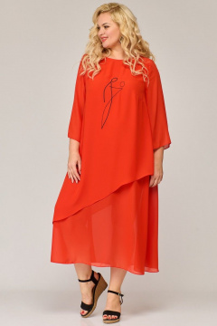 Яркое летнее платье из шифона с асимметричным низом Angelina & Сo 845 - фото 4