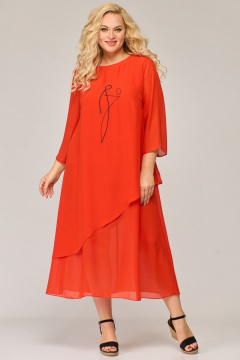 Яркое летнее платье из шифона с асимметричным низом Angelina & Сo 845 - фото 2