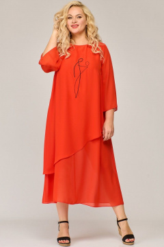 Яркое летнее платье из шифона с асимметричным низом Angelina & Сo 845 - фото 1