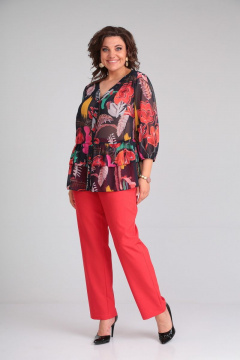 Блуза, брюки Mubliz 066 красный - фото 3