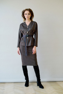 Деловой комплект жакет и юбка из текстиля Motif 2087 - фото 3