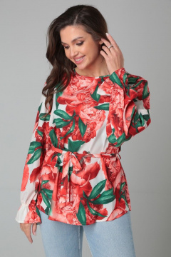 блузка свободного кроя с нагрудными вытачками Modema м.700/5 - фото 4