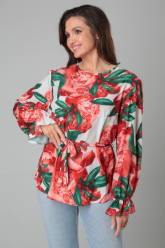 блузка свободного кроя с нагрудными вытачками Modema м.700/5 - фото 1