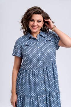 Платье с нагрудными вытачками и карманами из текстиля для повседневных образов Almirastyle 274 - фото 5