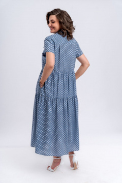 Платье с нагрудными вытачками и карманами из текстиля для повседневных образов Almirastyle 274 - фото 4