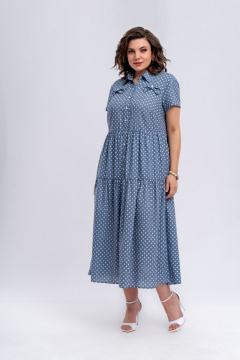 Платье с нагрудными вытачками и карманами из текстиля для повседневных образов Almirastyle 274 - фото 1