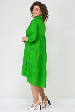 Летнее хлопковое платье с юбкой из воланов и карманами Solomeya Lux 887C - фото 3