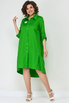 Летнее хлопковое платье с юбкой из воланов и карманами Solomeya Lux 887C - фото 2