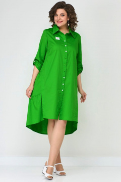 Летнее хлопковое платье с юбкой из воланов и карманами Solomeya Lux 887C - фото 1