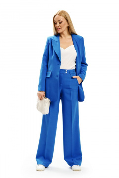Облегающий комплект с жакетом, брюками и блузкой в деловом стиле Azzara 951В - фото 1