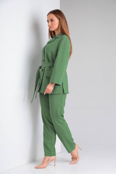 Брюки и жакет в стиле сафари для делового образа TVIN 7647 табак - фото 4