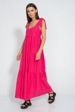 Сарафан удлиненный приталенный из лена с воланами Kivviwear 3068.01 - фото 5