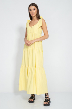 Летний сарафан из льна с воланами и ярким дизайном Kivviwear 3068.02 - фото 4