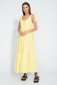 Летний сарафан из льна с воланами и ярким дизайном Kivviwear 3068.02 - фото 1