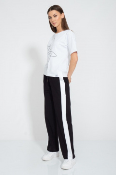 Футболка летняя из хлопка с принтом и удлиненным рукавом Kivviwear 4026.132 - фото 4