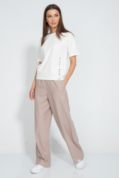 Футболка летняя из хлопка с принтом и удлиненным рукавом Kivviwear 4026.134 - фото 3