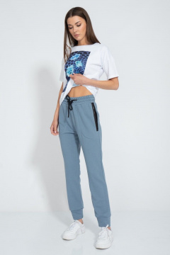 Футболка летняя из хлопка с длинным рукавом и принтом Kivviwear 4026.138 - фото 5