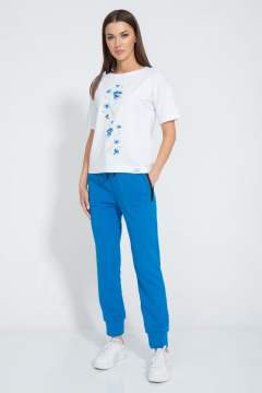 Футболка летняя из хлопка с принтом и длинным рукавом Kivviwear 4026.139 - фото 2