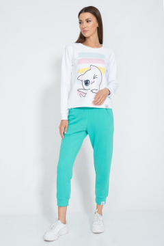 Белый свитшот с логотипом BALANCE для спорта Kivviwear 4078.25 - фото 2