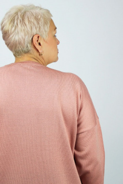 Розовый джемпер с длинными рукавами и спущенной линией плеча Полесье С1360-22 3С3045-Д43 158,164 макияж_15-1512 - фото 3