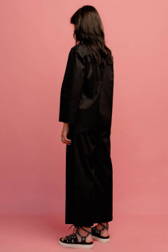 Жакет из хлопка прямой формы с воротником и пуговицами JRSy 2346 черный - фото 4