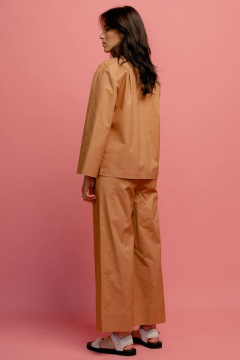 Кюлоты из хлопка с эластичной тесьмой и накладными карманами JRSy 2149 бежевый - фото 2