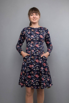 Платье приталенного силуэта с рельефами и декором Mita ЖМ691 - фото 1