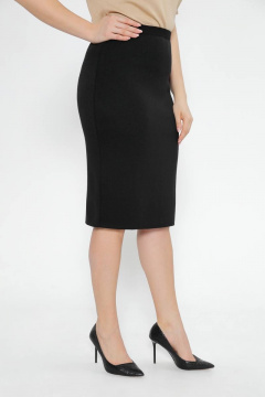 Юбка из трикотажа до колена полуприлегающего силуэта BONADI 1413 черный - фото 4