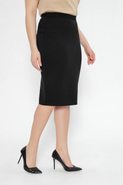 Юбка из трикотажа до колена полуприлегающего силуэта BONADI 1413 черный - фото 3