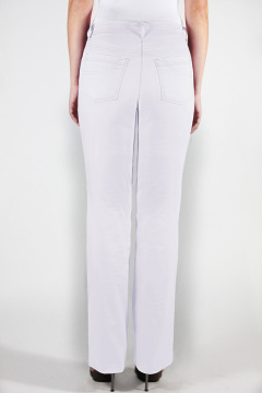 Демисезонные прямые брюки из джинса и хлопка Mirolia 195 белый - фото 2