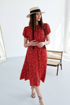 Платье VIZANTI 9339 красный - фото 3