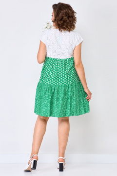 Платье хлопковое полуприлегающие воланы на сборке лето Solomeya Lux 927B - фото 5