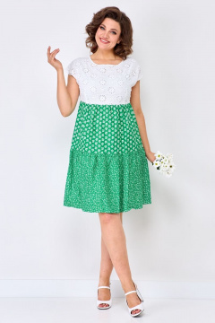 Платье хлопковое полуприлегающие воланы на сборке лето Solomeya Lux 927B - фото 2