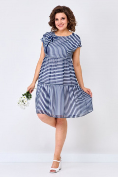 Платье шифоновое чуть выше линии талии с съемным бантиком Solomeya Lux 927A - фото 1