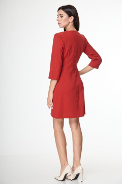 Комплект из остроконечного сарафана и кружевной блузы Anelli 249 терракот - фото 2