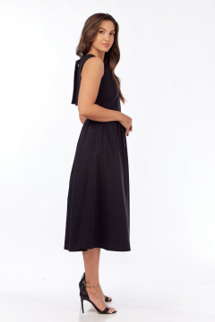 Летнее миди платье приталенного кроя с карманами Michel chic 2133 черный - фото 5