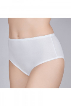 Трусы из трикотажного хлопка с высокой линией талии Verally 109-1 белый - фото 3