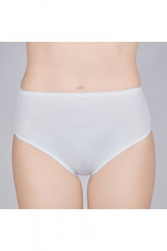 Трусы из трикотажного хлопка с высокой линией талии Verally 109-1 белый - фото 1