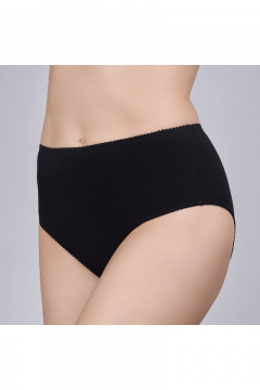 Трусы из трикотажного хлопка с высокой линией талии Verally 109-1 черный - фото 3