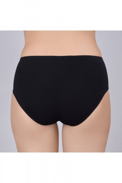 Трусы из трикотажного хлопка с высокой линией талии Verally 109-1 черный - фото 2