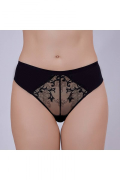 Черные кружевные трусы для ежедневного стила Verally 1187-1 черный - фото 1