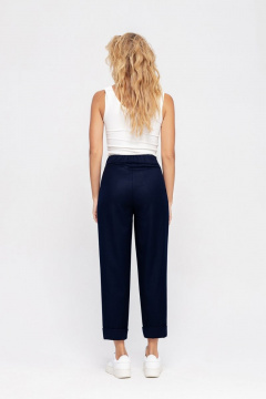 Костюм-двойка из вискозы с палаццо и двубортным жакетом PiRS 4533 темно-синий - фото 4