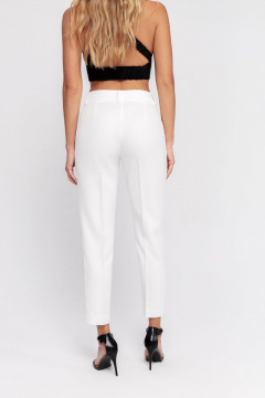 Классические укороченные брюки из текстиля для делового PiRS 4638 молоко - фото 3