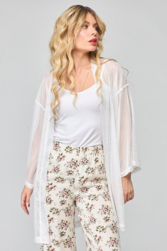 Блуза из сетки свободного кроя с V-образным вырезом Angelina & Сo 854 - фото 4