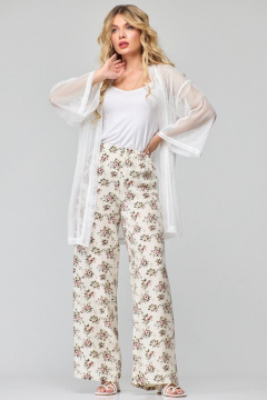 Широкие хлопковые брюки с резинкой на поясе Angelina & Сo 855 - фото 4