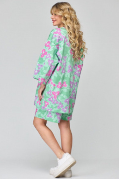 Летний комплект из блузона-кимоно и шорт с поясом из хлопка Angelina & Сo 862 - фото 2