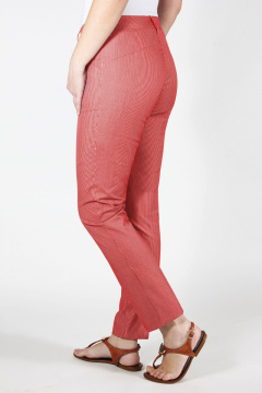 Классические зауженные брюки из хлопка для демисезона Mirolia 295 красн.полоска - фото 2