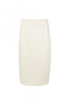 Юбка деловая и на каждый день из текстиля Elema 4К-356-164 белый - фото 1